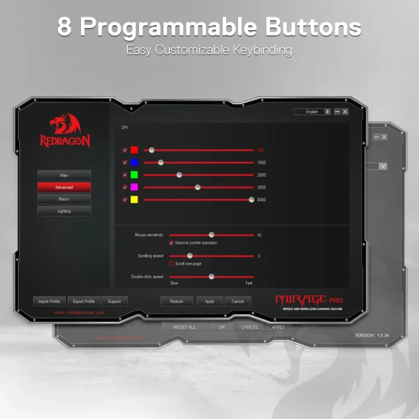 موس گیمینگ ردراگون Redragon Redragon M690 PRO