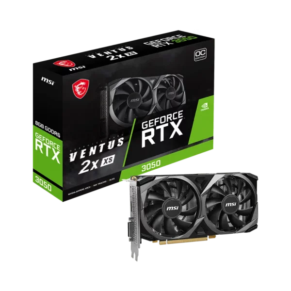 کارت گرافیک ام اس ای مدل MSI GeForce RTX 3050 VENTUS 2X XS 8G OC