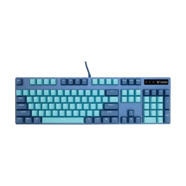 کيبورد گیمینگ رپو Rapoo V500 Pro Cyan Blue