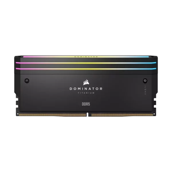 حافظه رم دسکتاپ دو کاناله Corsair مدل DOMINATOR TITANIUM RGB 32GB (2x16GB) DDR5 6600MHz C32