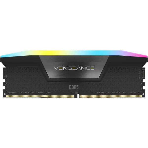 حافظه رم دسکتاپ دو کاناله Corsair مدل VENGEANCE 32GB (2x16GB) DDR5 DRAM 6200MT/s CL36 Memory Kit Black