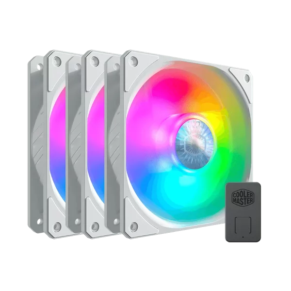 فن کیس کولر مستر COOLERMASTER SICKLEFLOW 120 ARGB 3IN1 White