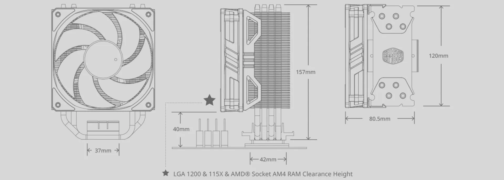 کولر CPU کولر مستر HYPER 212 ARGB کولر CPU کولر مستر HYPER 212 ARGB