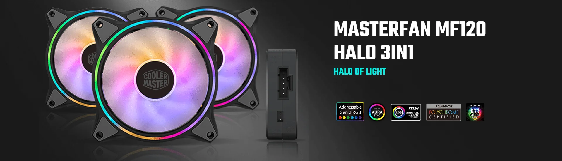 فن کیس COOLERMASTER MASTERFAN MF120 HALO 3IN1