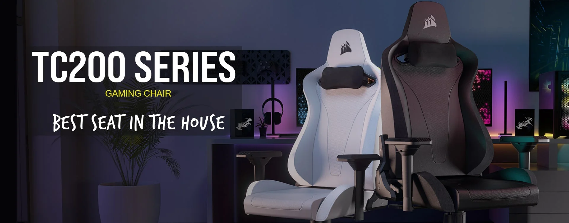صندلی گیمینگ کورسیر Corsair TC200 Plush Leatherette Black