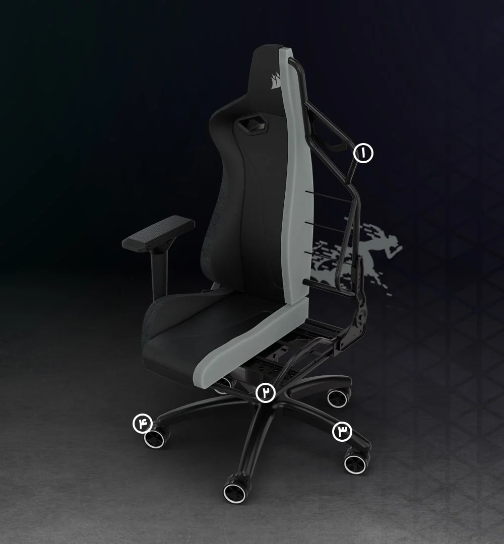 صندلی گیمینگ کورسیر Corsair TC200 Plush Leatherette Black