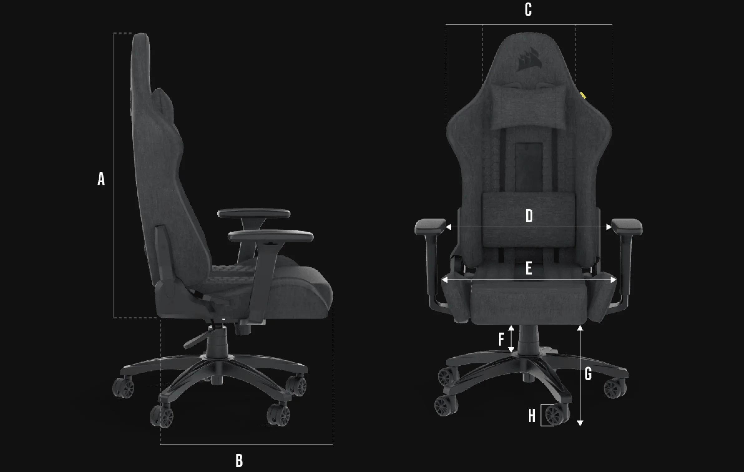 صندلی گیمینگ کورسیر چرم Corsair TC100 RELAXED Leatherette Black