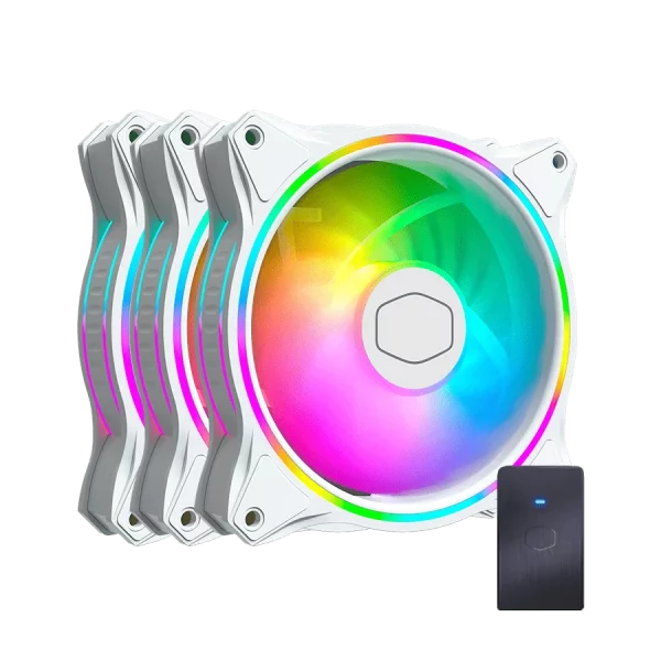 فن کیس کولر مستر COOLERMASTER MASTERFAN MF120 HALO 3IN1 White