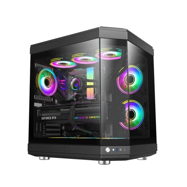 کیس گیمینگ گیم مکس GAMEMAX HYPE Black مشکی فروشگاه گیمینگ تکاف