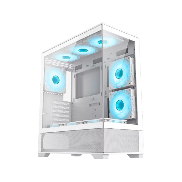 خرید کیس گیمینگ گیم مکس GAMEMAX VISTA White سفید فروشگاه گیمینگ تکاف