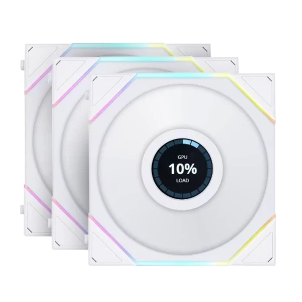 فن کیس لیان لی UNI FAN TL LCD White بسته 3 عددی