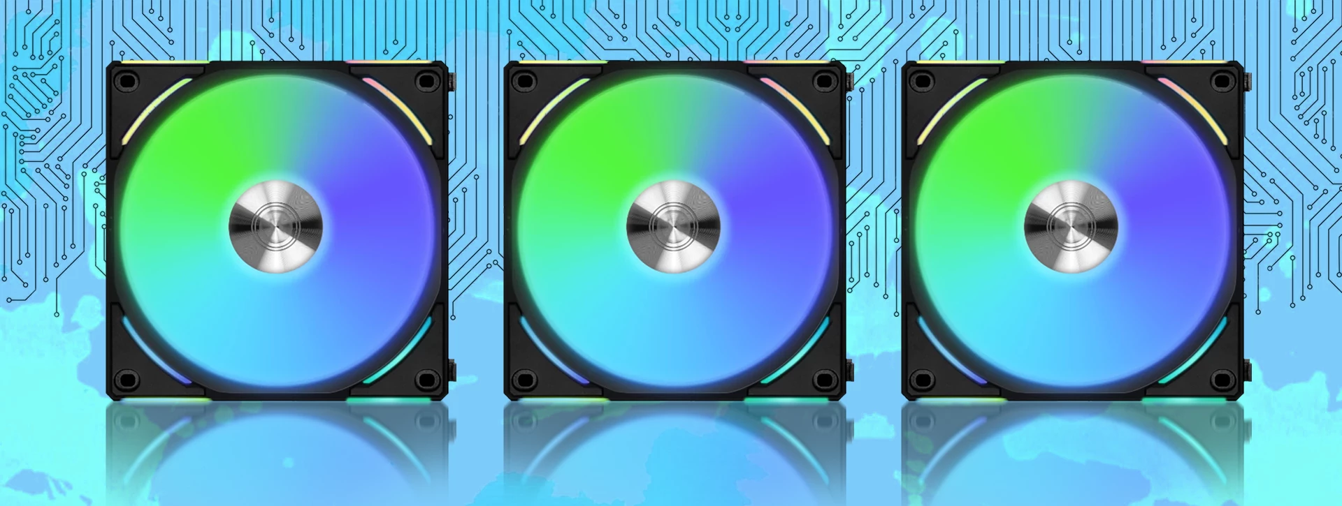 فن کیس لیان لی UNI FAN AL V2 Black بسته 3 عددی