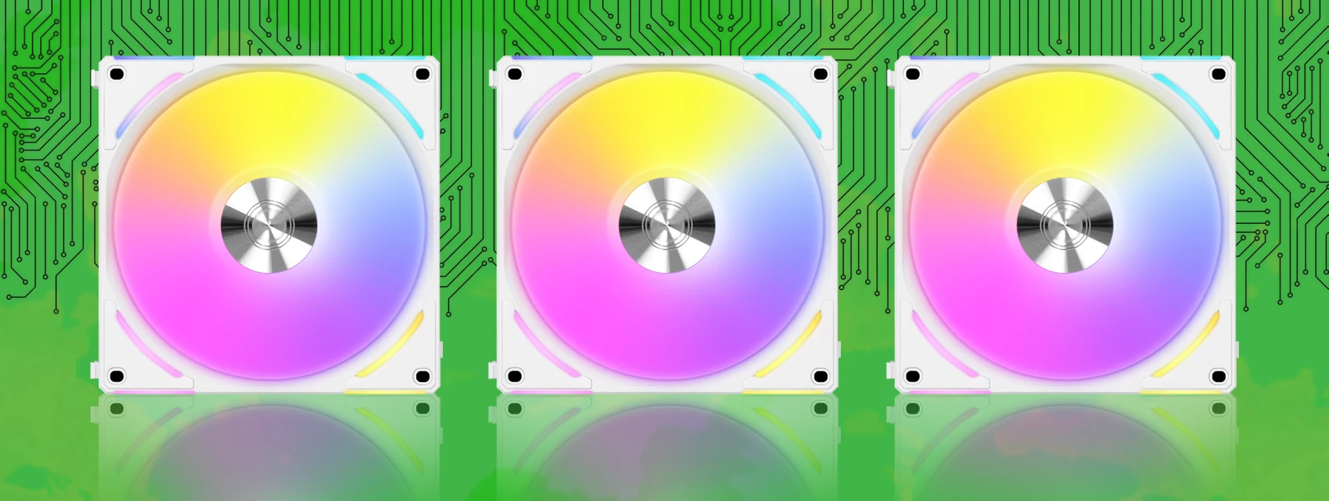 فن کیس لیان لی UNI FAN AL V2 White بسته 3 عددی