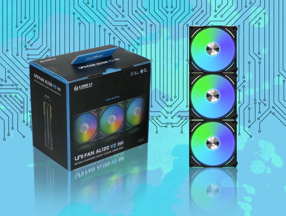 فن کیس لیان لی UNI FAN AL V2 Black بسته 3 عددی