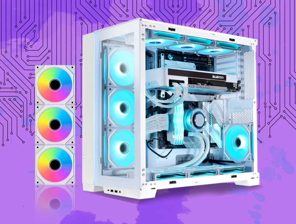 فن کیس لیان لی UNI Fan SL120 INFINITY White بسته 3 عددی