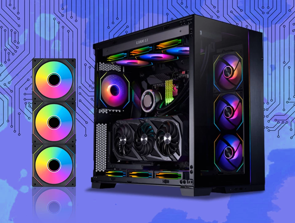 فن کیس لیان لی UNI Fan SL120 INFINITY Black بسته 3 عددی