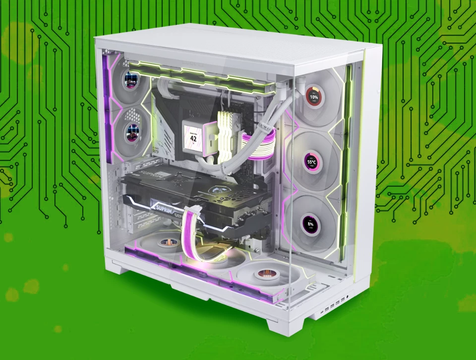 فن کیس لیان لی UNI FAN TL LCD Reverse White بسته 3 عددی