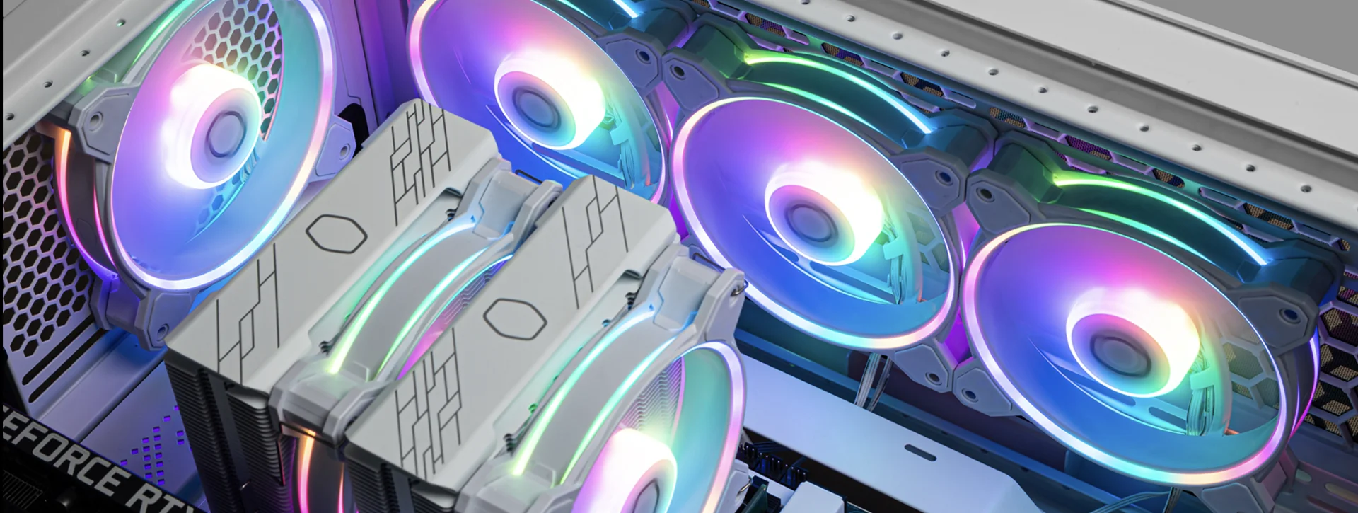فن کیس کولر مستر COOLERMASTER MASTERFAN MF140 HALO2 WHITE