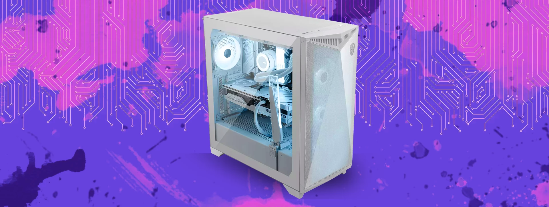 کیس گیمینگ ام اس آی مدل MPG Gungnir 300R Airflow White