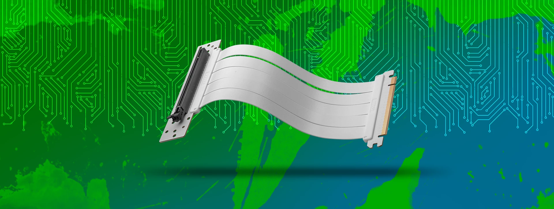 کابل رایزر 180mm کارت گرافیک ام اس آی PCI-E x16 4.0 White