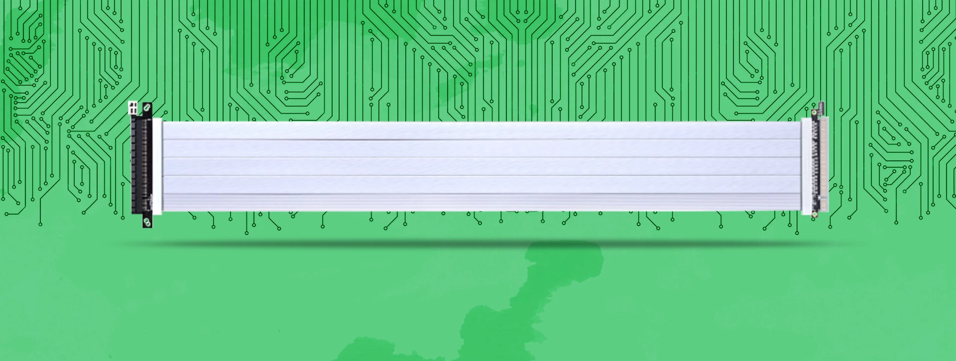کابل رایزر 600mm کارت گرافیک لیان لی PCI-E X16 4.0 White
