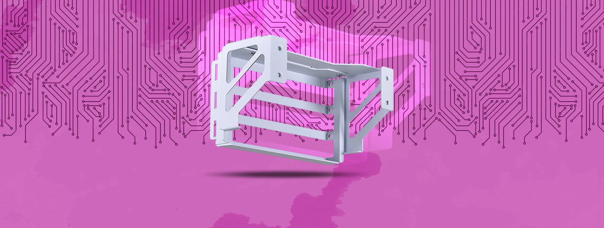 کابل و براکت نصب عمودی کارت گرافیک لیان لی O11DE-2W PCI 4.0 White