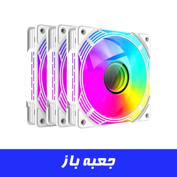 فن کیس گیمینگ گیم‌ مکس KF300 White بسته 3 عددی (جعبه باز)