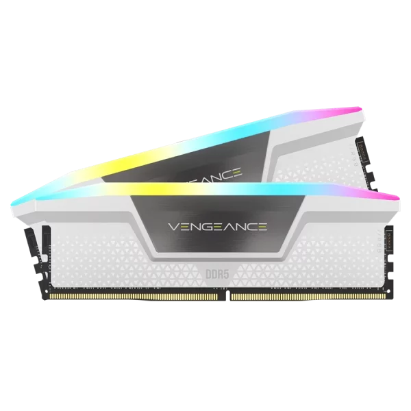 رم دسکتاپ دو کاناله Corsair مدل VENGEANCE RGB 64GB 5600 White