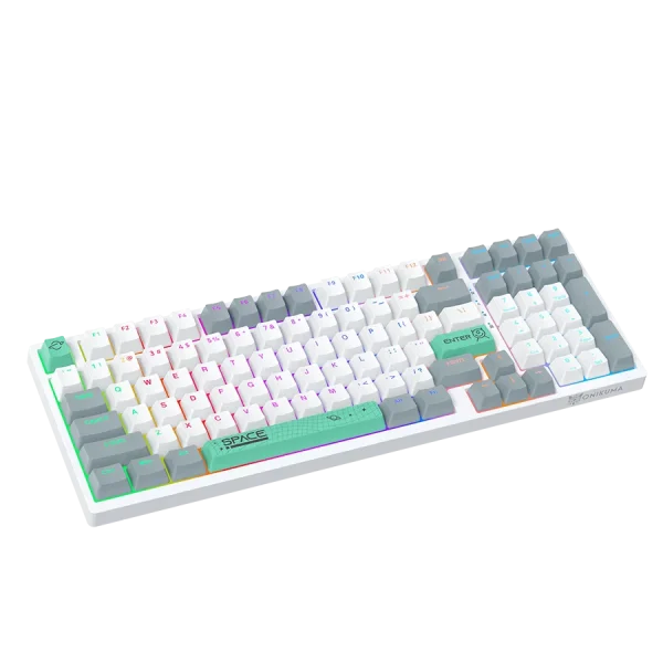 کیبورد گیمینگ اونیکوما ONIKUMA G38 Full Mechanical RGB White