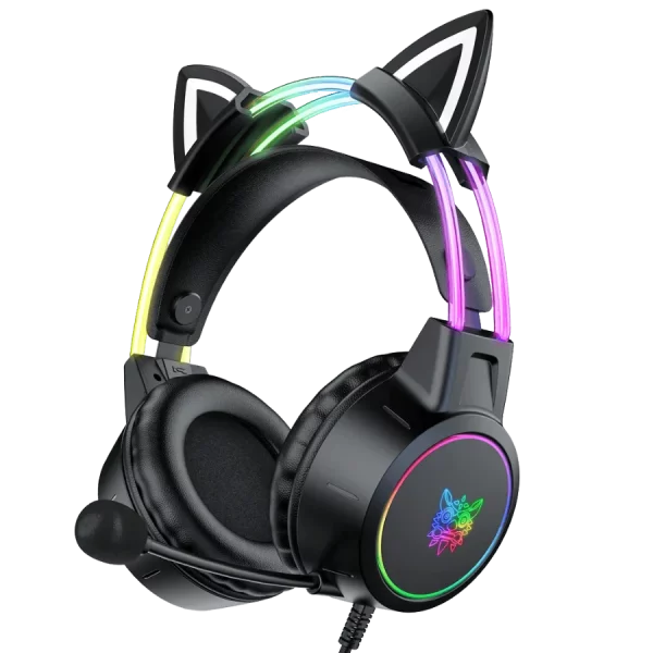هدست گیمینگ اونیکوما ONIKUMA X15 Pro Cat Ears Black