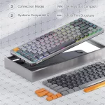 کیبورد بی سیم/باسیم مکانیکال گیمینگ ردراگون Azure K652 PRO RGB