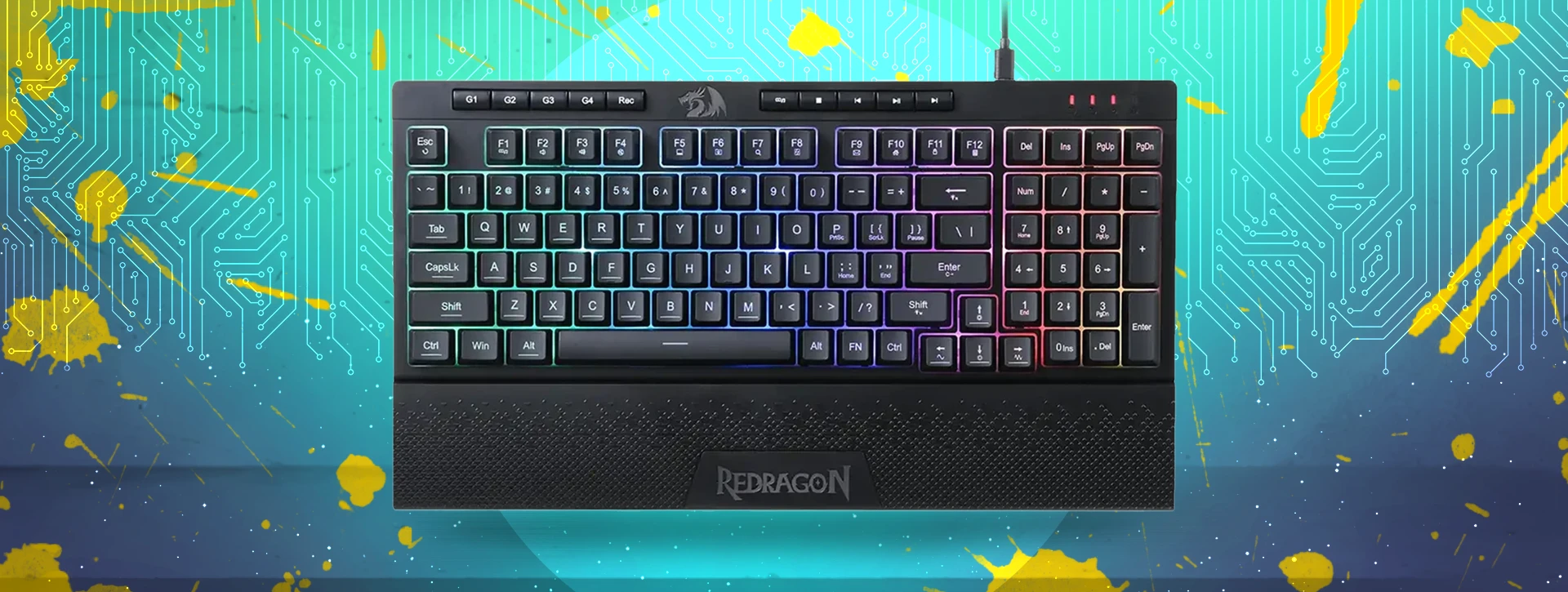 کیبورد بی سیم/باسیم گیمینگ ردراگون SHIVA K515 RGB