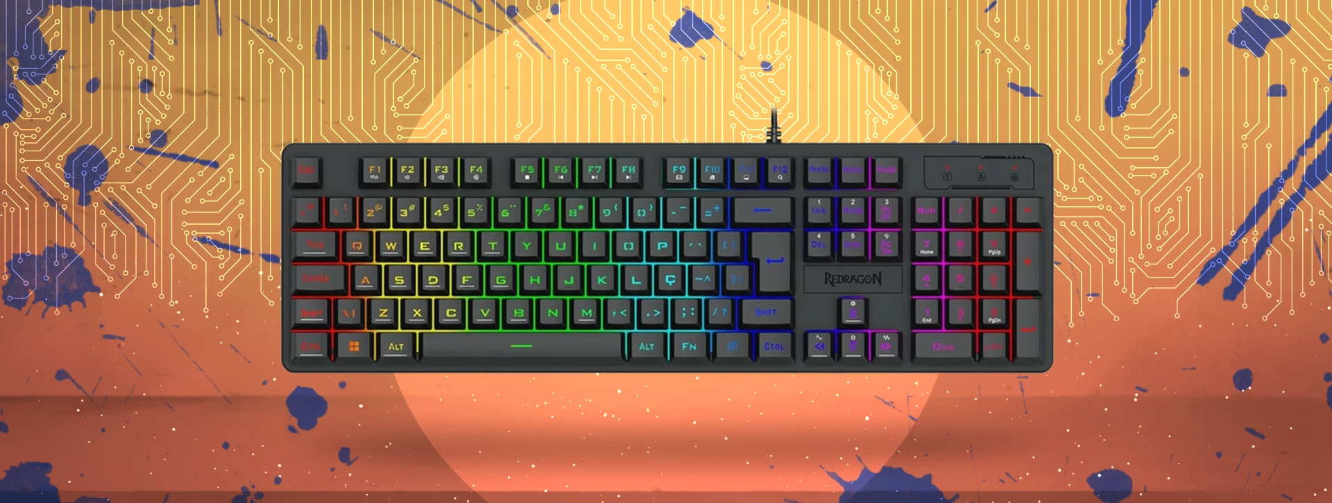 کیبورد گیمینگ ردراگون Netherbane K521 RGB