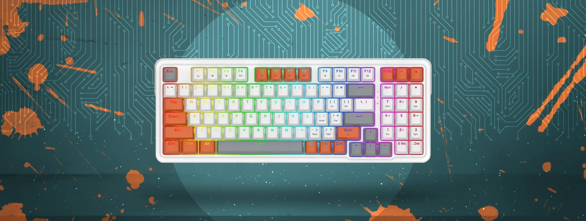 کیبورد مکانیکال گیمینگ ردراگون Redragon Gloria K664 WOG RGB
