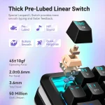 کیبورد بی‌سیم/باسیم مکانیکال گیمینگ ردراگون K708 PRO RGB