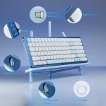 کیبورد بی سیم/باسیم مکانیکال گیمینگ ردراگون EVA PRO K684 WB RGB