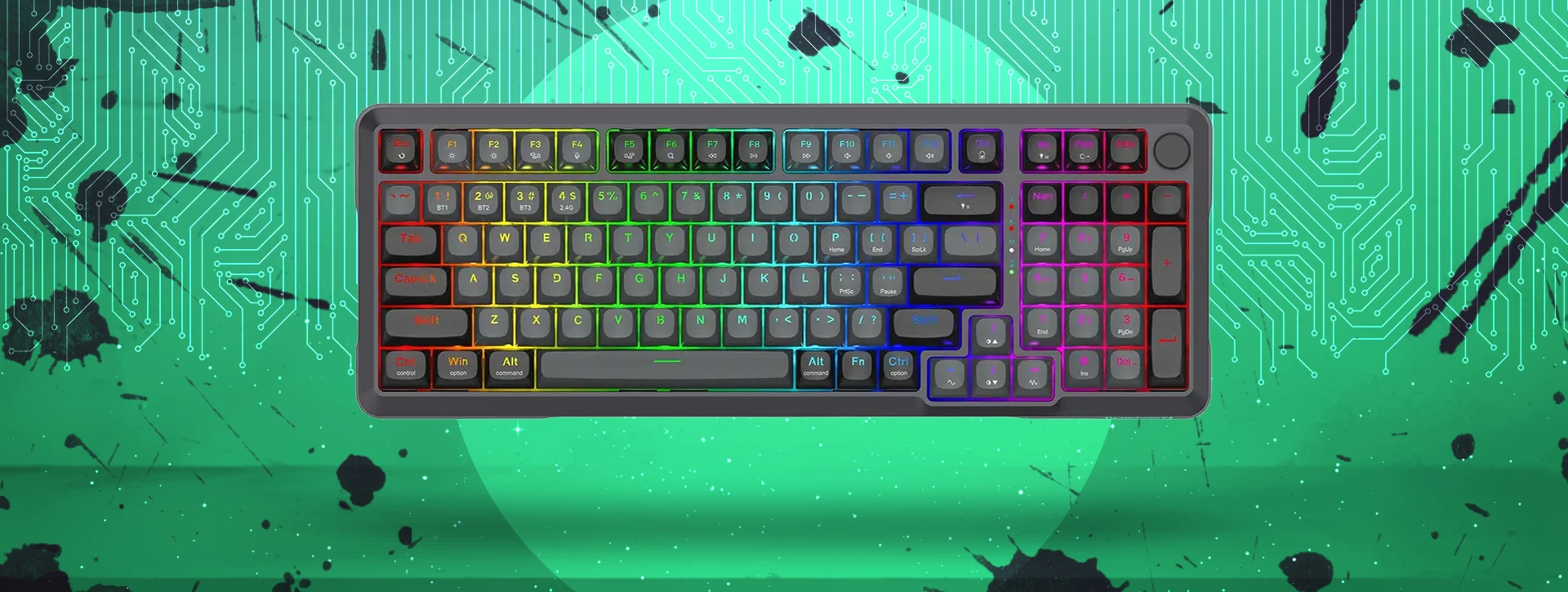 کیبورد بی سیم/باسیم مکانیکال گیمینگ ردراگون BRAGI K688 GB PRO RGB