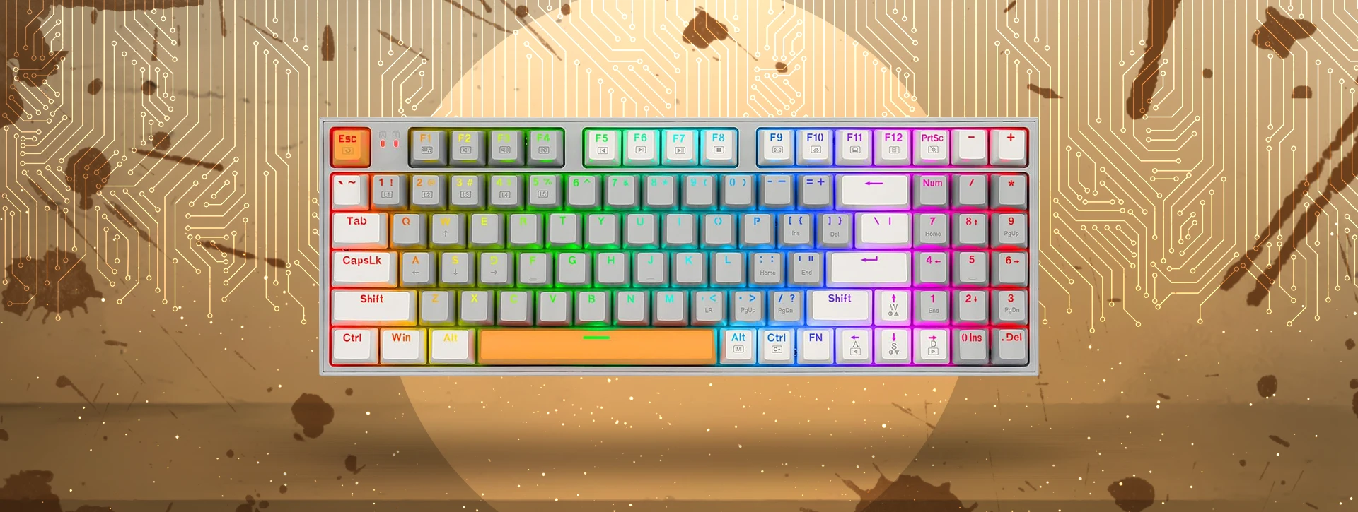 کیبورد مکانیکال گیمینگ ردراگون Kitava K636 GWO RGB
