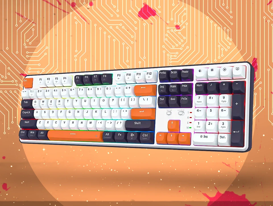 کیبورد بی سیم/باسیم مکانیکال گیمینگ ردراگون WYVERN K689 WBO PRO RGB