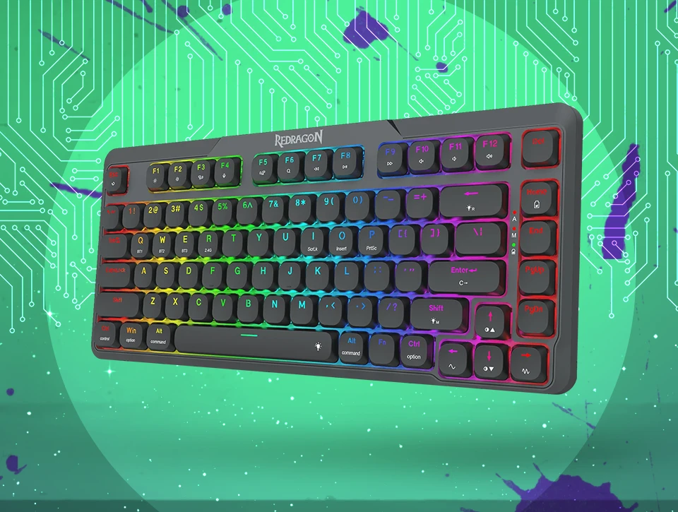 کیبورد بی سیم/باسیم مکانیکال گیمینگ ردراگون AETHER K706 PRO RGB