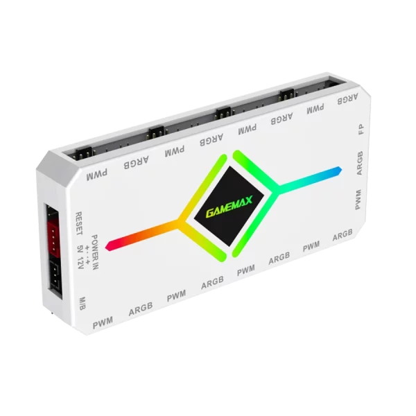 کنترل نورپردازی و سرعت فن گیم مکس V4.0 ARGB HUB PWM WH