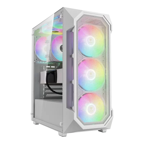 کیس گیمینگ گیم دیاس AURA GC1 ELITE WH MESH ARGB MID-TOWER CASE