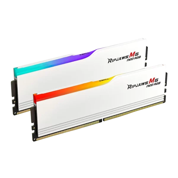 رم دسکتاپ دو کاناله G-Skill مدل Ripjaws M5 Neo RGB 32GB 6000 White