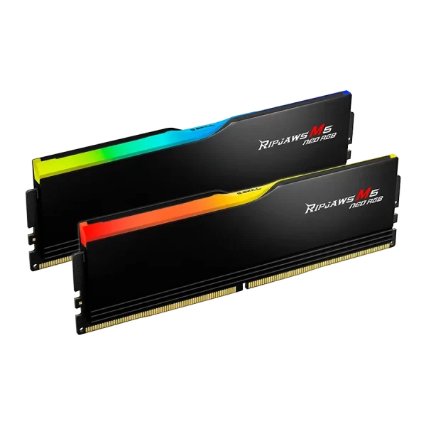 رم دسکتاپ دو کاناله G-Skill مدل Ripjaws M5 Neo RGB 32GB 6400 Black