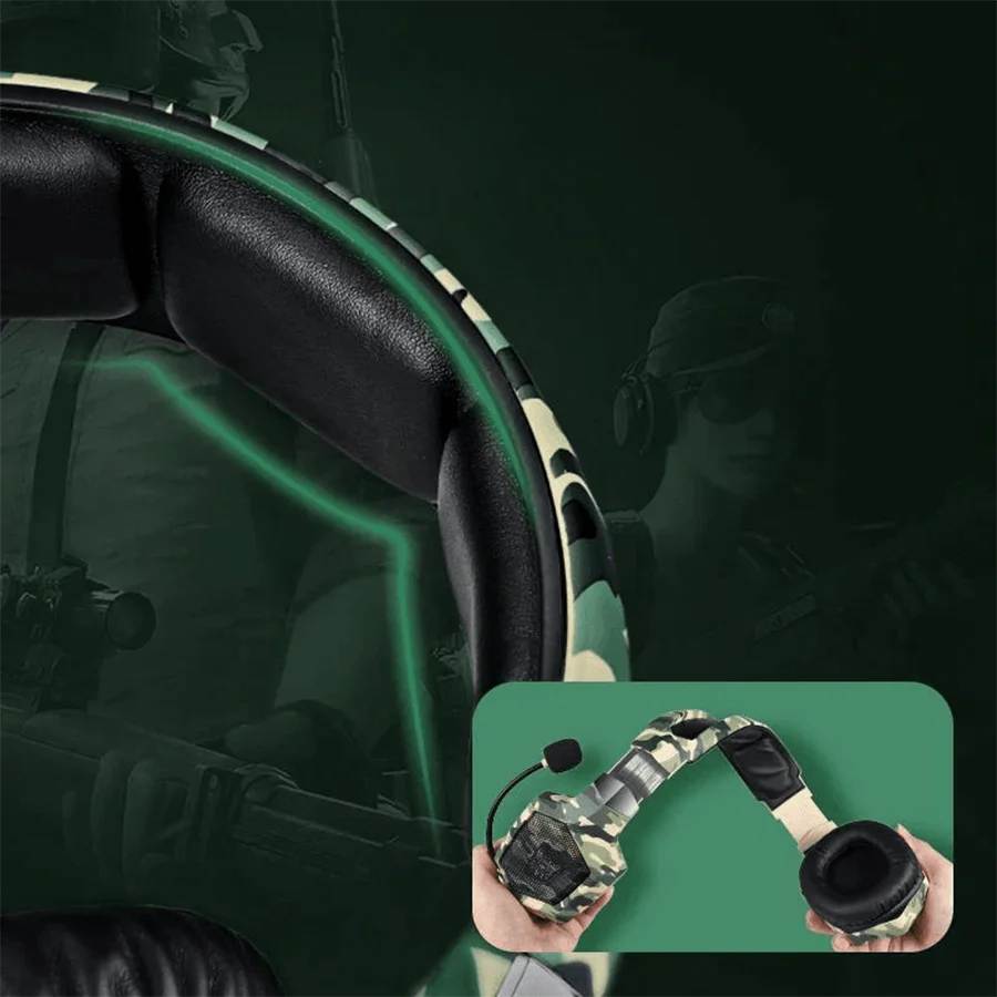 هدست گیمینگ اونیکوما ONIKUMA K8 CamoGreen