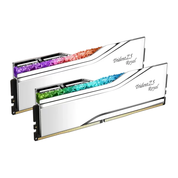 رم دسکتاپ دو کاناله G-Skill مدل Trident Z5 Royal RGB 32GB 6400 Silver CL32