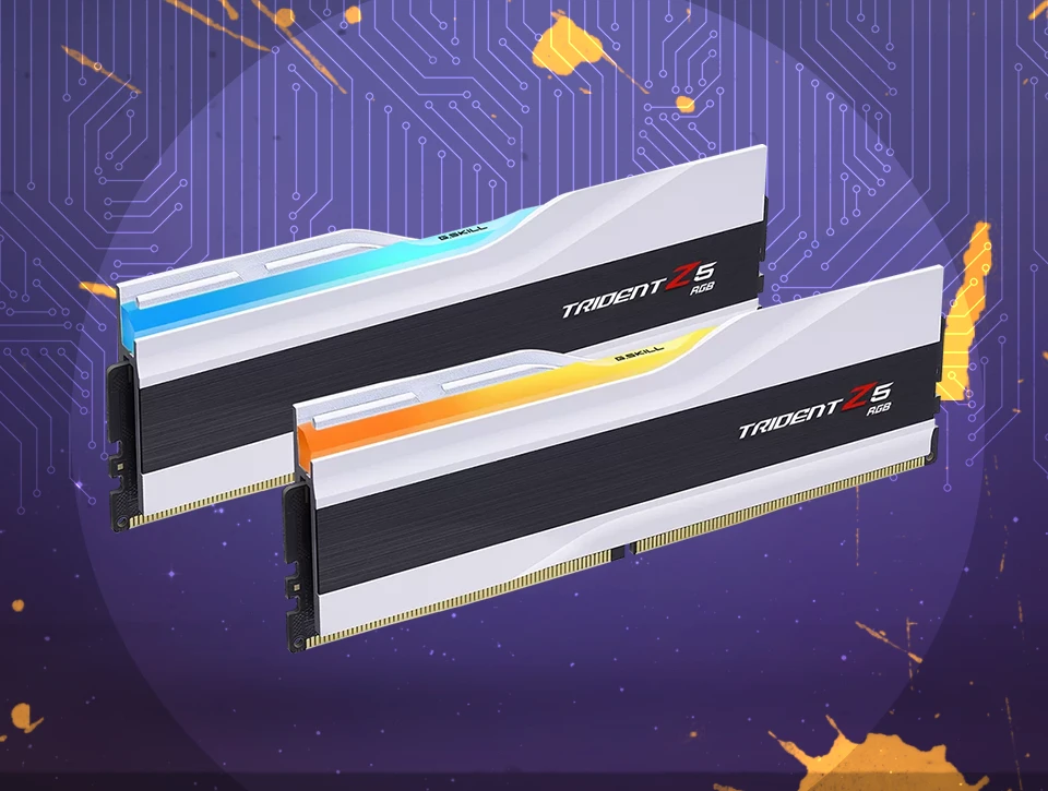 رم دسکتاپ دو کاناله G-Skill مدل Trident Z5 RGB 64GB 6400 White CL32