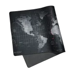 موس پد گیمینگ طرح نقشه جهان مشکی سایز 90 در 40