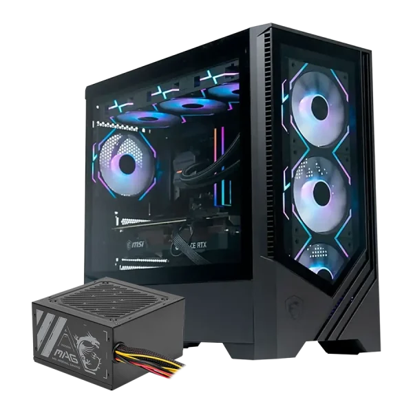 کیس و پاور گیمینگ ام اس آی MAG FORGE M100L + MAG A500N-H 500W