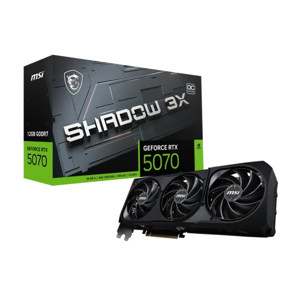 کارت گرافیک ام اس آی MSI RTX 5070 12G SHADOW 3X OC